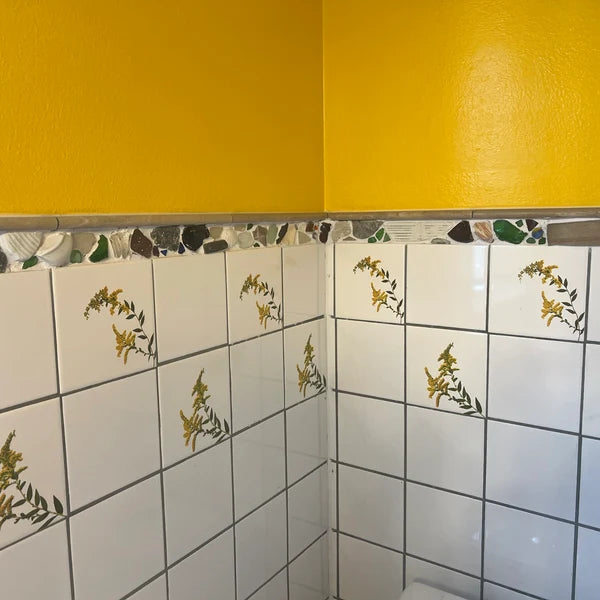 Goldenrod Flower Ceramic Tiles : Indoor and Outdoor Use